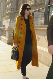 Anne Hathaway Style - Leaving her Hotel in London, September 2015