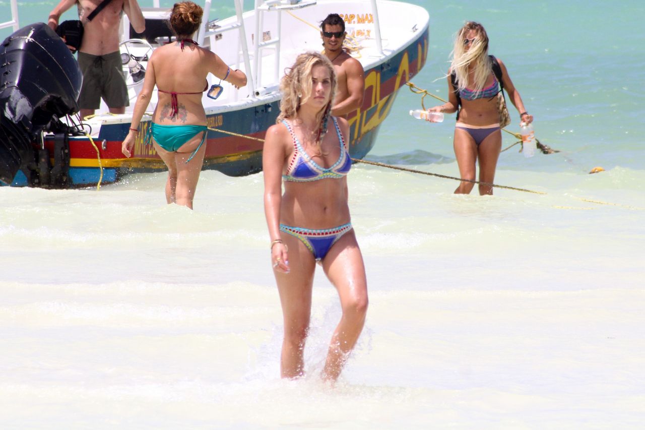 Ashley Benson in a Bikini at a Beach in Mexico, September 2015.