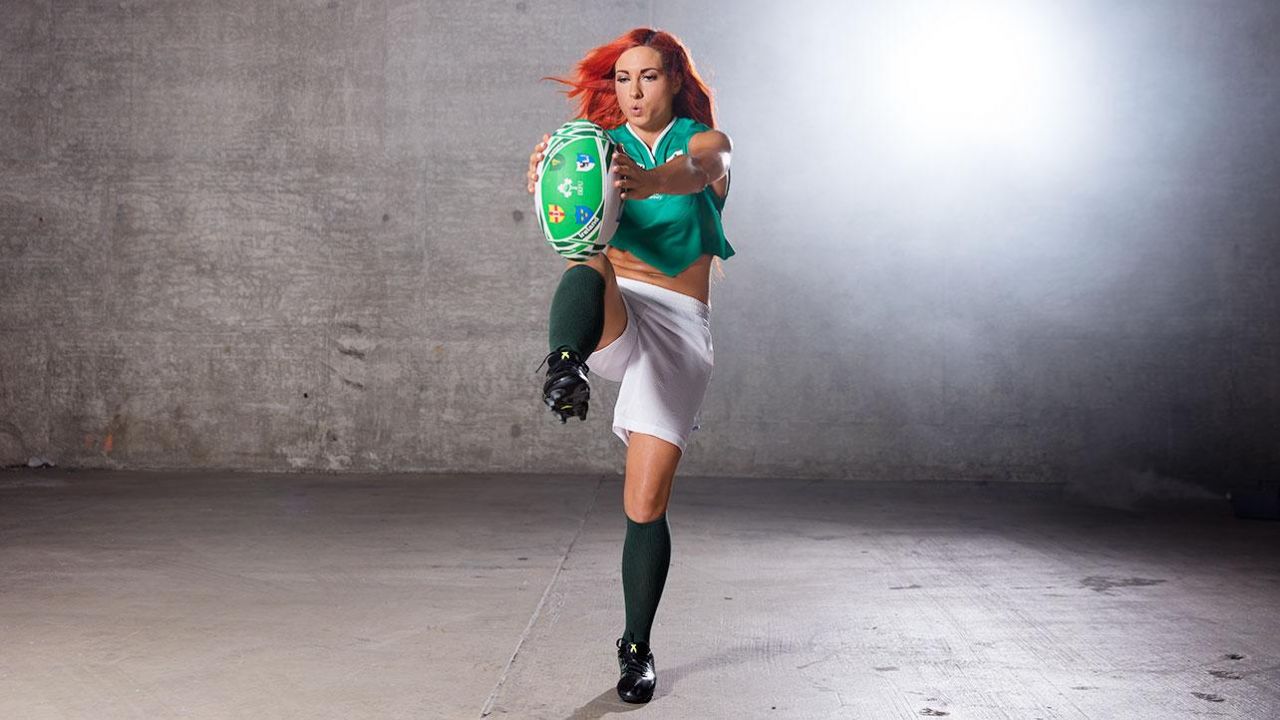 Becky Lynch WWE Rugby World Cup Divas Photoshoot