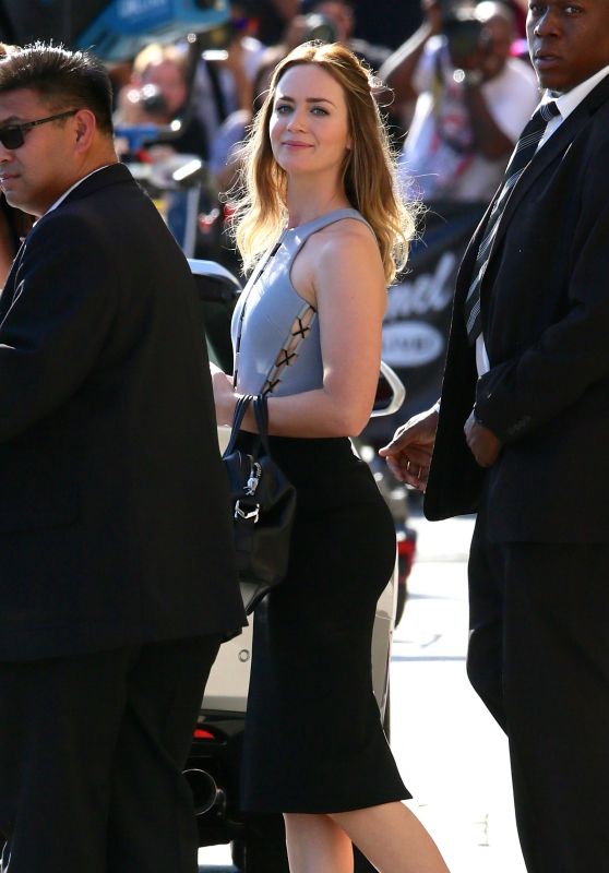 Emily Blunt at Jimmy Kimmel Live in Hollywood, September 2015