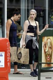 Emma Roberts and Lea Michele Shopping at Whole Foods in New Orleans, September 2015