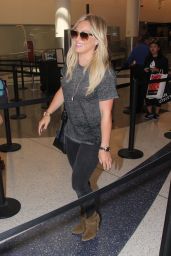 Hilary Duff Airport Style - at LAX, September 2015