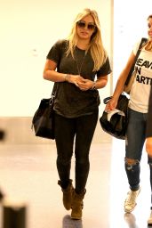 Hilary Duff Airport Style - at LAX, September 2015