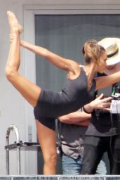 Jessica Alba on the Set of Braun Commerical in Los Angeles, September 2015