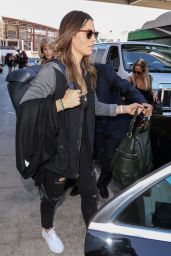 Jessica Biel Airport Style - at LAX, September 2015