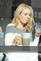 Kimberley Garner - Out With Her New Puppy on Kings Road in London, September 2015