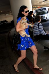 Krysten Ritter With Her Doggie, at LAX Airport in LA, September 2015