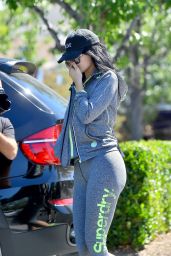Kylie Jenner Booty in Leggings - Laving a Gym in Calabasas, September 2015
