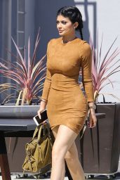 Kylie Jenner Skin Tight Dress – Smashbox Studios in Culver City, September 2015