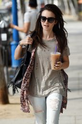 Lily Collins in Ripped Jeans - Out in West Hollywood, September 2015