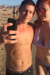 Maitland Ward in a Bikini at Malibu Beach, August 2015