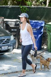 Minka Kelly Walking Her Dog in West Hollywood, September 2015