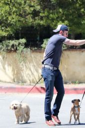 Minka Kelly Walking Her Dog in West Hollywood, September 2015