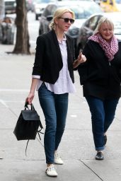 Naomi Watts Street Style - Out With Her Mom in New York City, September 2015