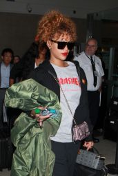 Rihanna Airport Style - Arriving at LAX Airport, September 2015