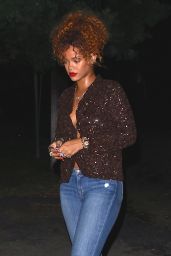 Rihanna in Jeans - Night Out in LA, September 2015
