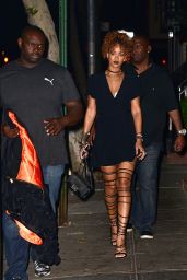 Rihanna Night Out Style - Arrives to Spotted Pig, September 2015