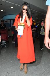 Selena Gomez at Heathrow Airport in London, September 2015