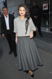 Selena Gomez is Wearing All Grey - NRJ Radio Studios in Paris, September 2015