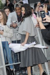 Selena Gomez is Wearing All Grey - NRJ Radio Studios in Paris, September 2015