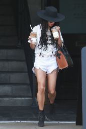 Vanessa Hudgens in RIpped Shorts - Out and About in West Hollywood, September 2015