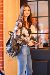 Victoria Justice - Going to see Beautiful on Broadway in New York City, August 2015