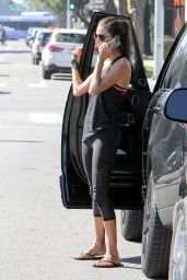 Alessandra Ambrosio in Leggings - Out in Los Angeles, October 2015