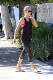 Alessandra Ambrosio in Leggings - Out in Los Angeles, October 2015