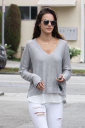 Alessandra Ambrosio in Ripped Jeans - Out in Brentwood, October 2015