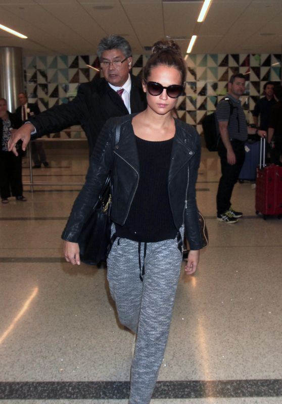 Alicia Vikander at LAX Airport, October 2015