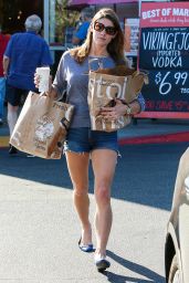 Ashley Greene in Jeans Shorts - Shopping at Bristol Farms, October 2015