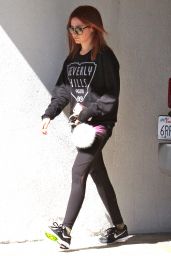 Ashley Tisdale - Leaving a Gym in Studio City, October 2015