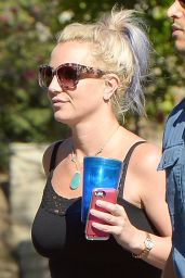 Britney Spears in Shorts - Out in Westlake Village, October 2015