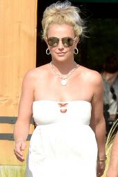 Britney Spears in Summer Mini Dress - Out in Los Angeles, October 2015