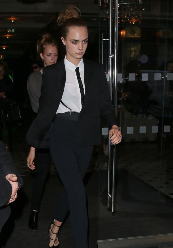 Cara Delevingne - Leaving a Hotel in London, October 2015