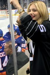 Chloe Moretz - At Islanders Game in Brooklyn, October 2015