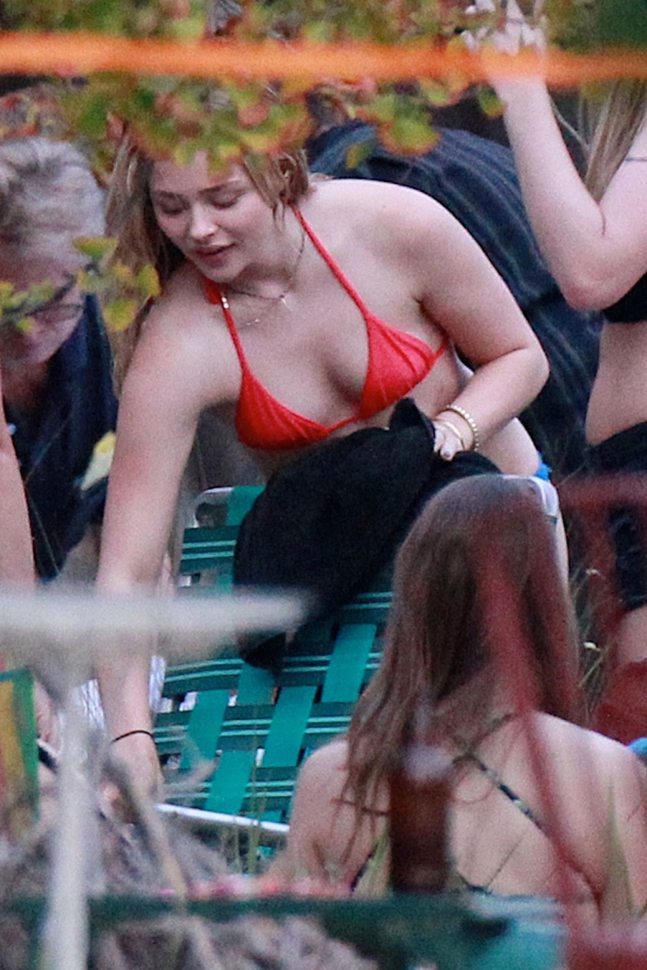 Chloe Moretz in a Bikini On the Set of Neighbors 2 in LA, October 2015.