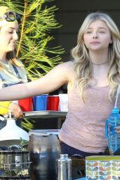 Chloe Moretz - Neighbors 2 Set in Los Angeles, October 2015
