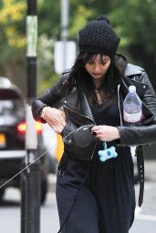 Daisy Lowe - Out For a Walk With Her Dog in Primrose Hill in London, October 2015