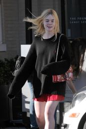 Elle Fanning Casual Style - Out in Beverly Hills, October 2015