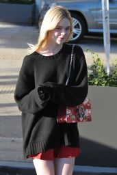 Elle Fanning Casual Style - Out in Beverly Hills, October 2015