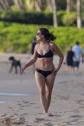 Janel Parrish in a Bikini at a Beach in Hawaii, October 2015