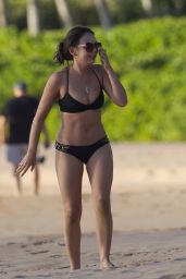 Janel Parrish in a Bikini at a Beach in Hawaii, October 2015