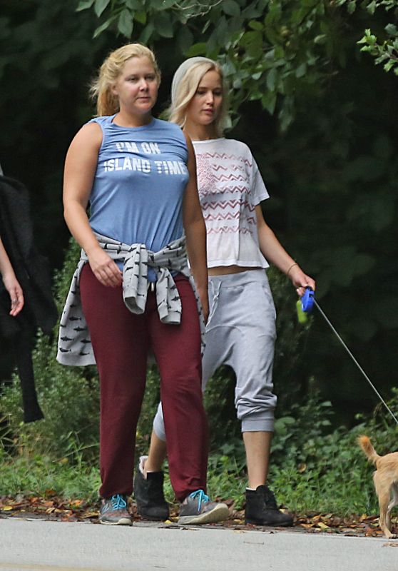 Jennifer Lawrence - Out Walking Her Dog in Atlanta, October 2015