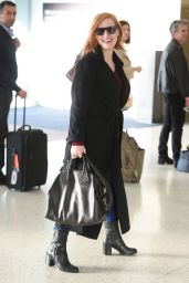 Jessica Chastain at JFK Airport, October 2015