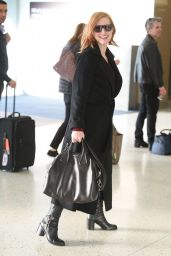 Jessica Chastain at JFK Airport, October 2015