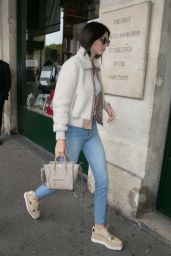 Kendall Jenner Casual Style - Going to Lunch in Paris, October 2015