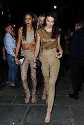 Kendall Jenner, Lily Donaldson & Joan Smalls - Leaving Costes Bar in Paris, October 2015