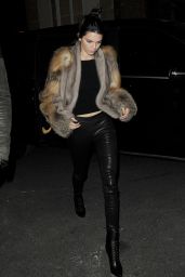 Kendall Jenner Night Out Style - Kinugawa Restaurant in Paris, October 2015