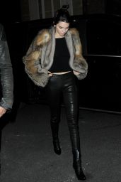 Kendall Jenner Night Out Style - Kinugawa Restaurant in Paris, October 2015